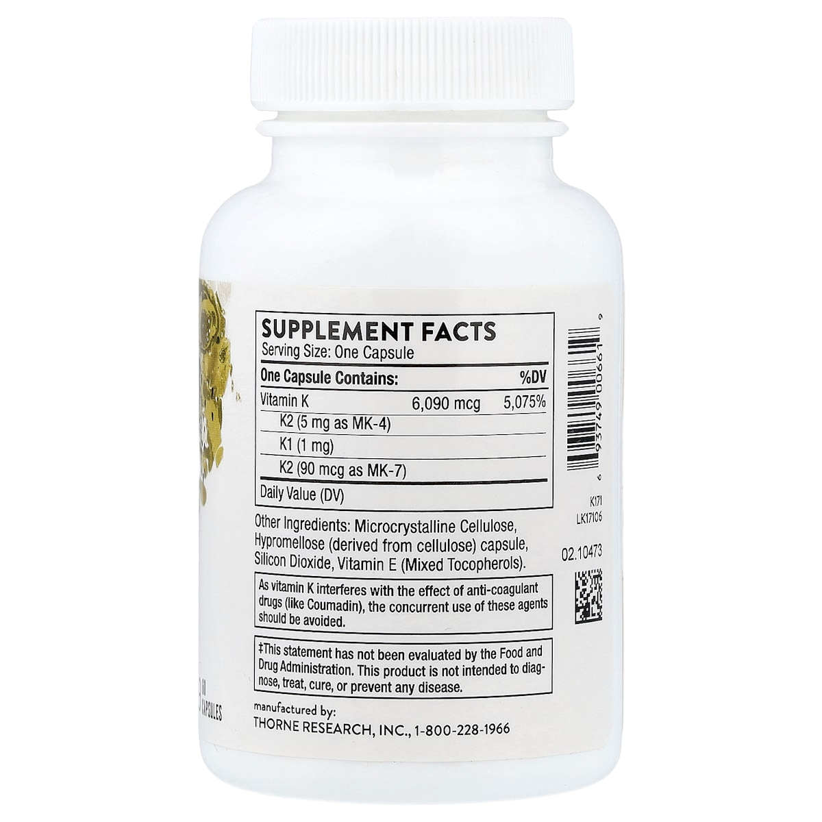 Supplement facts panel