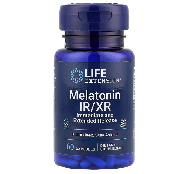 Life Extension, Melatonin IR/XR, 60 Capsules (1.5 mg per Capsule)