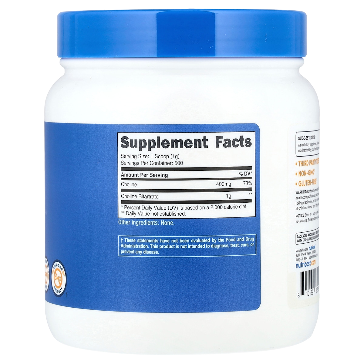 Supplement facts panel