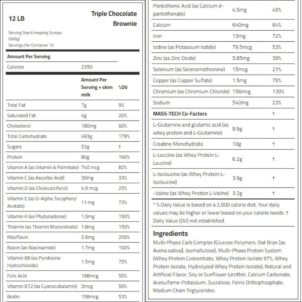 Muscletech Mass-Tech Extreme 2000, 12Lb