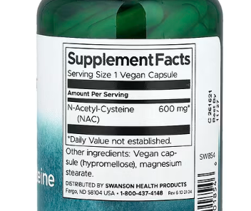 Swanson NAC, 600 mg, 100 Vegan Capsules