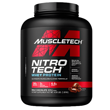 Muscletech Nitro-Tech Whey Performance Protein 4lbs Whey Protein with Creatine