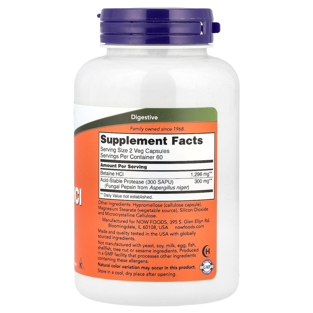 Supplement facts panel