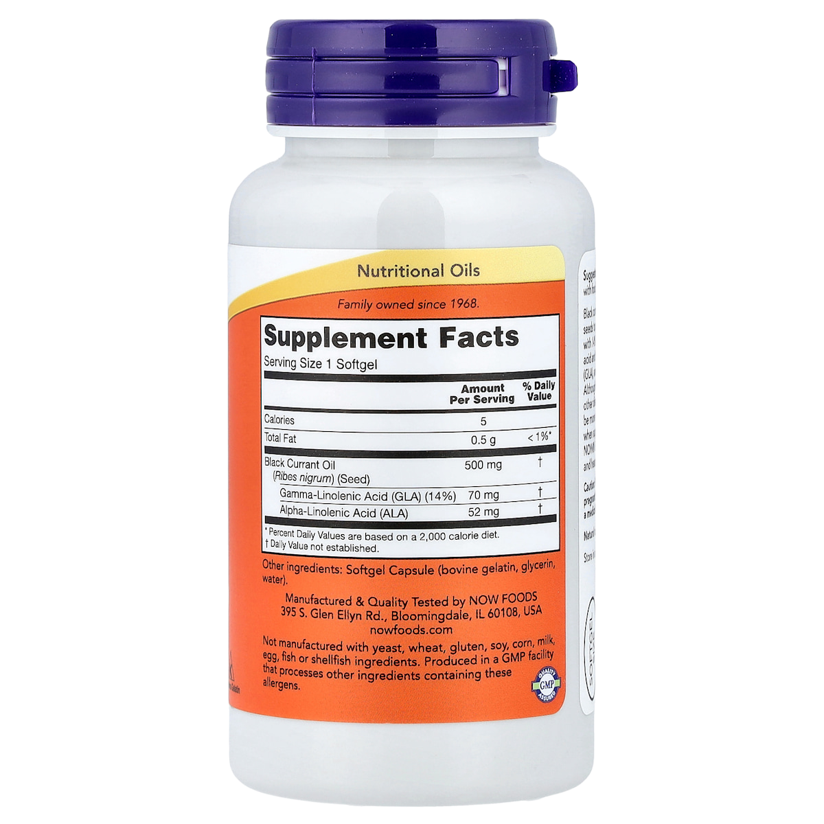 Supplement facts panel