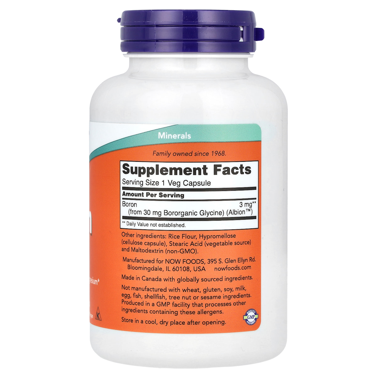 Supplement facts panel