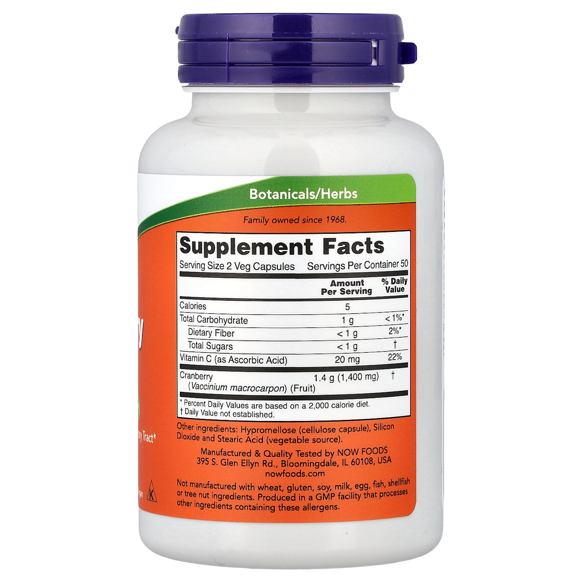 Supplement facts panel