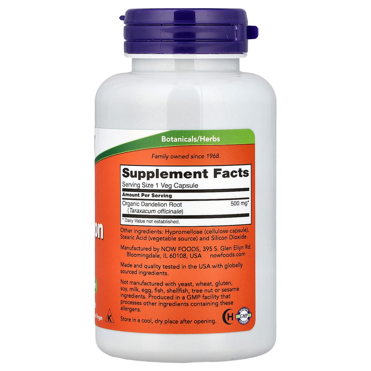 Supplement facts panel