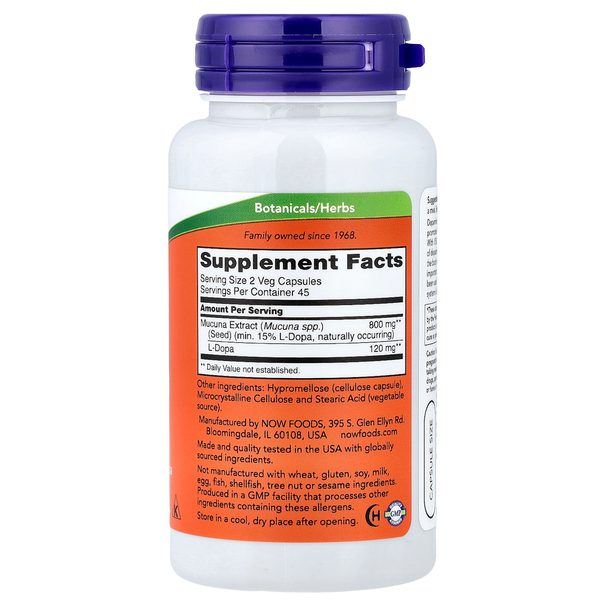 Supplement facts panel