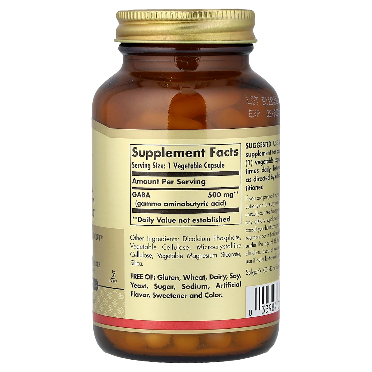 Supplement facts panel