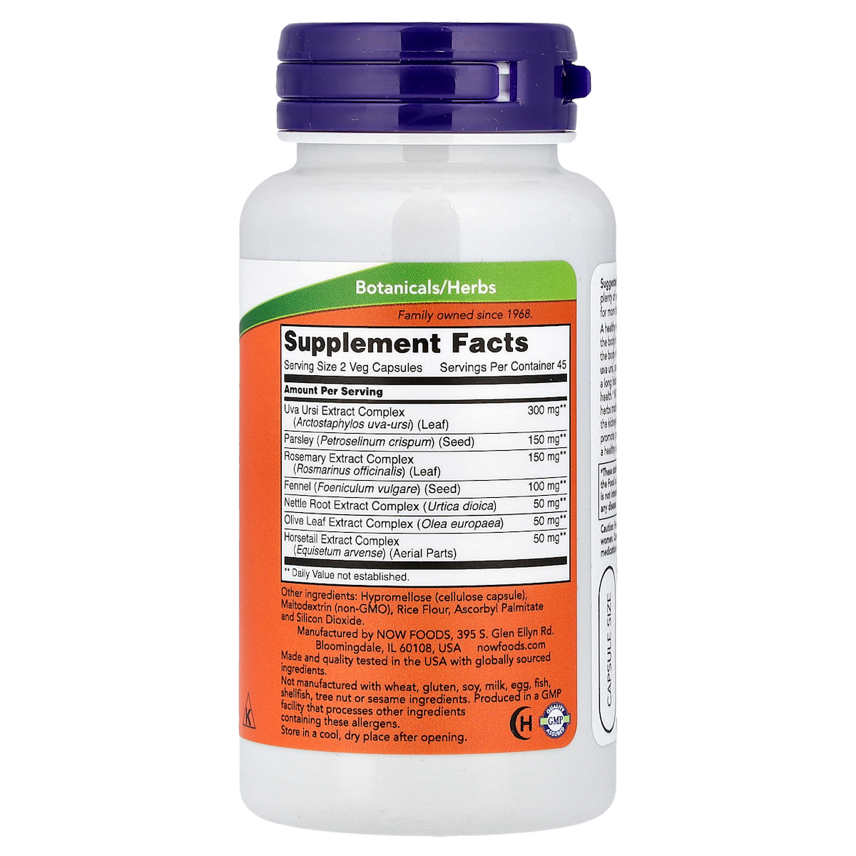 Supplement facts panel