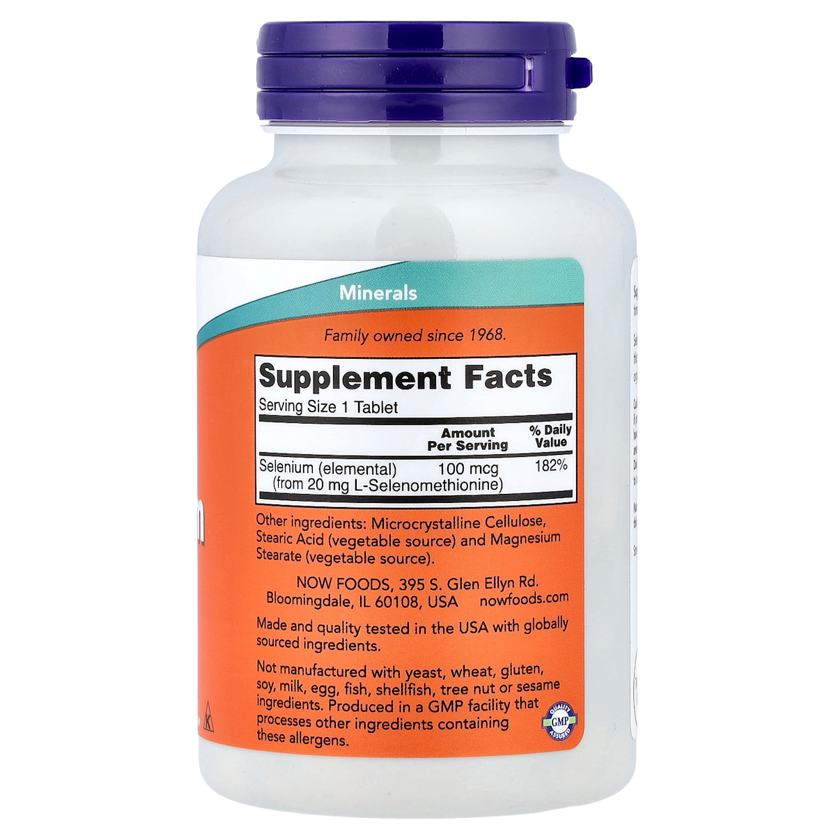 Supplement facts panel