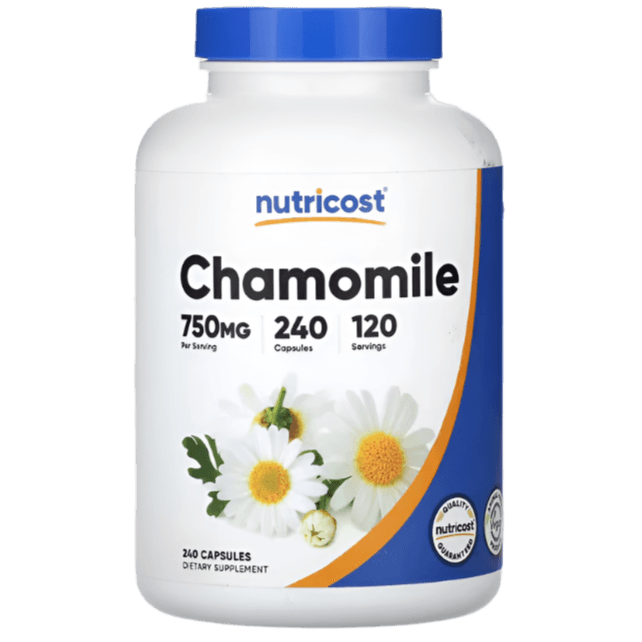 Nutricost Chamomile – 750mg per Serving | 240 Capsules | Calming & Digestive Support