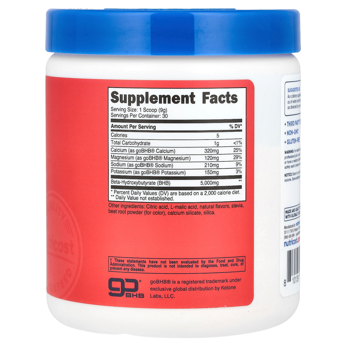 Supplement facts panel