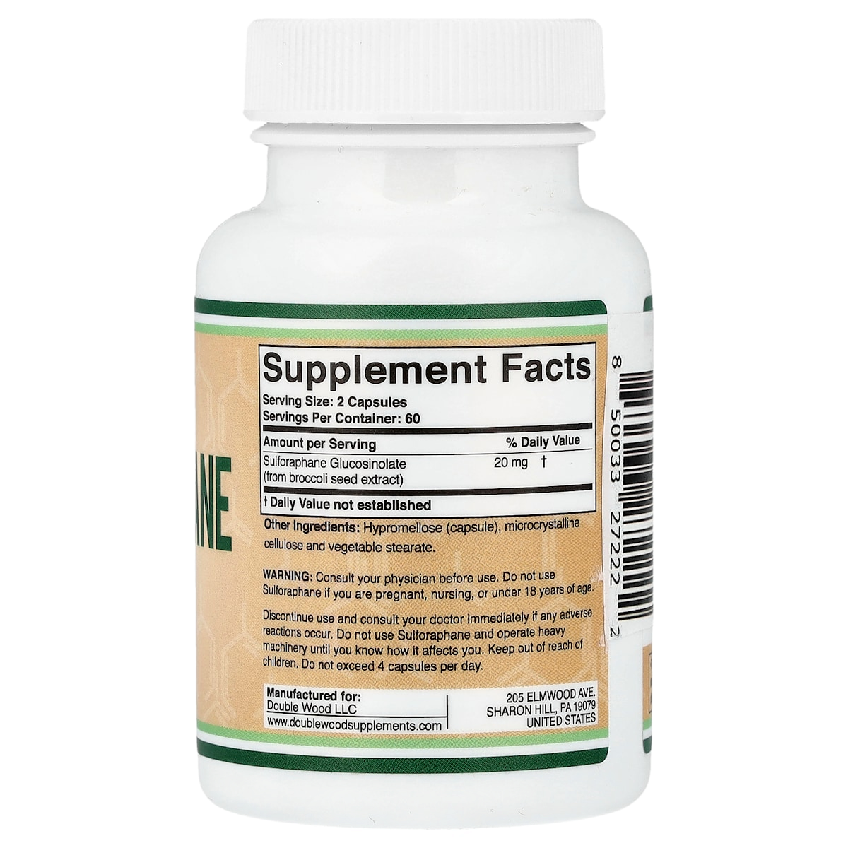 Supplement facts panel