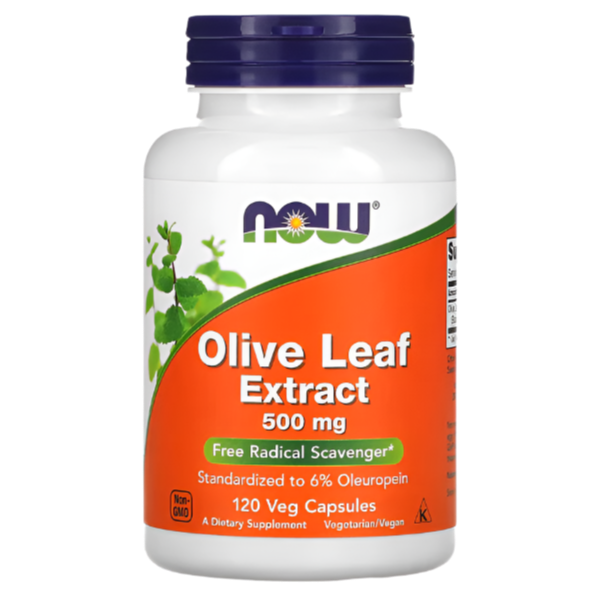 NOW Foods, Olive Leaf Extract, 500 mg, 120 Veg Capsules