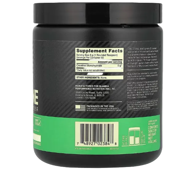 Optimum Nutrition, Micronized Creatine Powder, Unflavored, 10.58 oz (300 g)