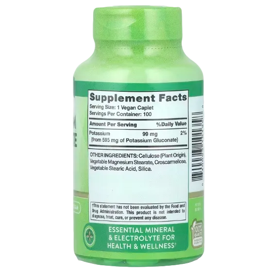 Nature's Truth, Potassium Gluconate, 595 mg, 100 Caplets