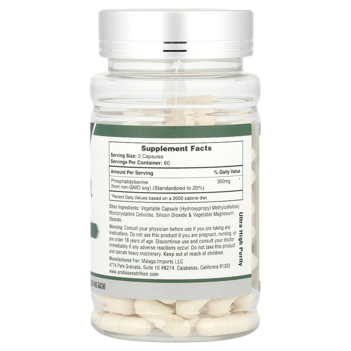 Supplement facts panel