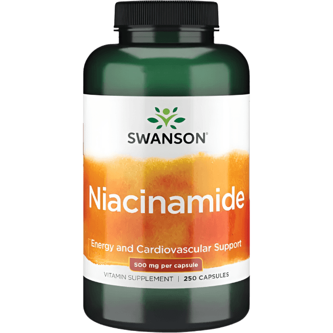 Swanson Niacinamide Carbohydrate Metabolism Joint Health Support 500 Milligrams 250 Capsules