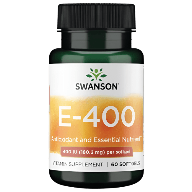 Swanson Vitamin E, 180 mg (400 IU), 60 Softgels