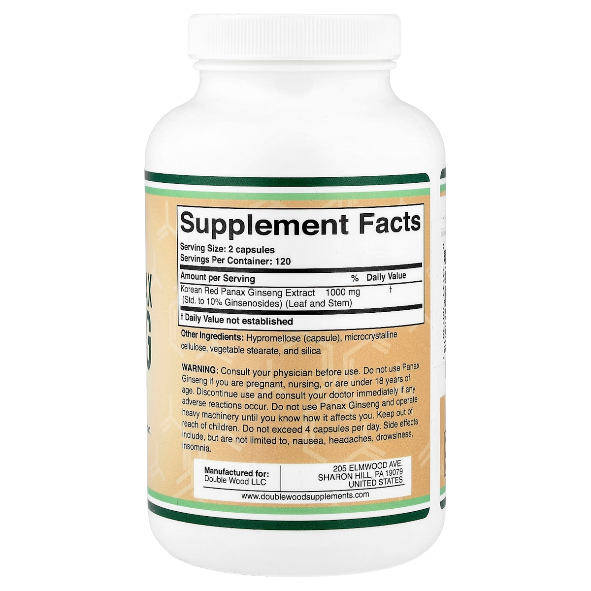 Supplement facts panel