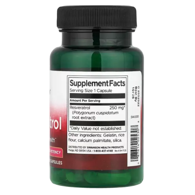 Swanson Resveratrol 250 mg 30 Capsules