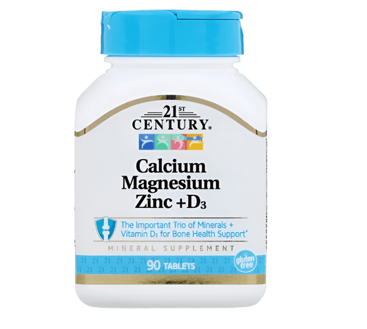 21st Century Calcium Magnesium Zinc + D3 90 Tablets