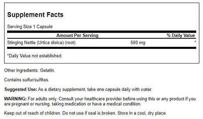 Stinging Nettle Root, 500 mg, 100 Caps