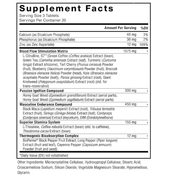FORCE FACTOR Score! XXL, Extreme Testosterone Booster, 60 Tablets