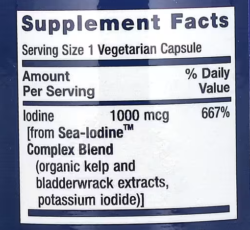 Life Extension, Sea-Iodine, 1,000 mcg, 60 Vegetarian Capsules