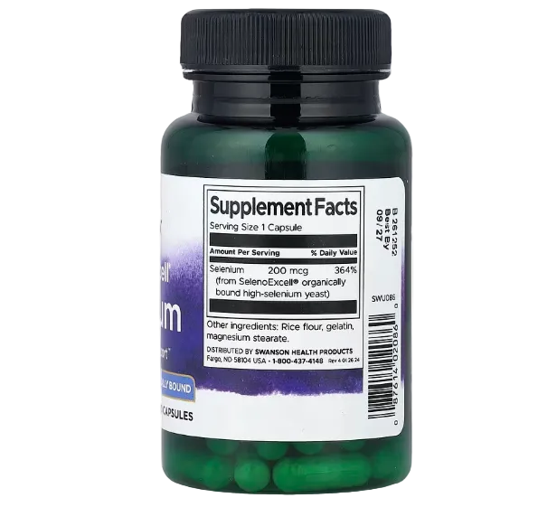 Swanson Vitamins, SelenoExcell®, Selenium, 200 mcg, 60 Capsules
