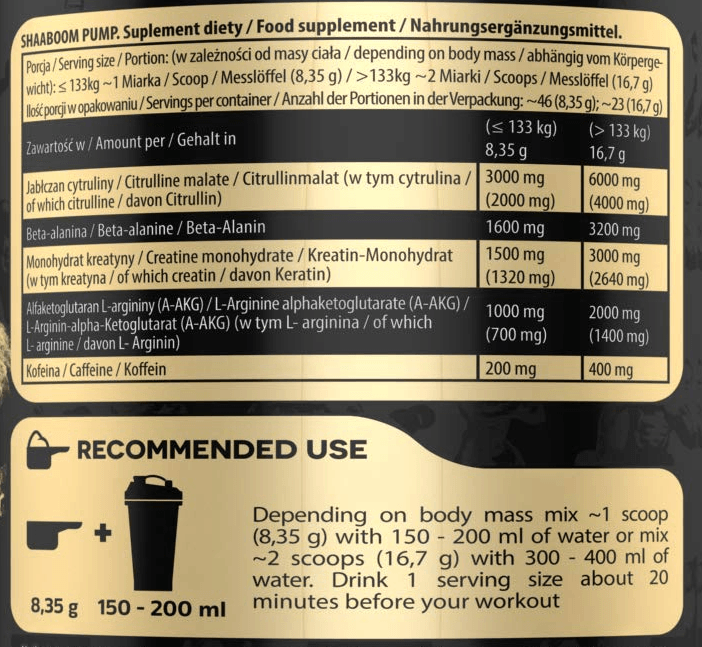 Kevin Levrone Signature Series Shaboom Pump 385 g, 44 Servings