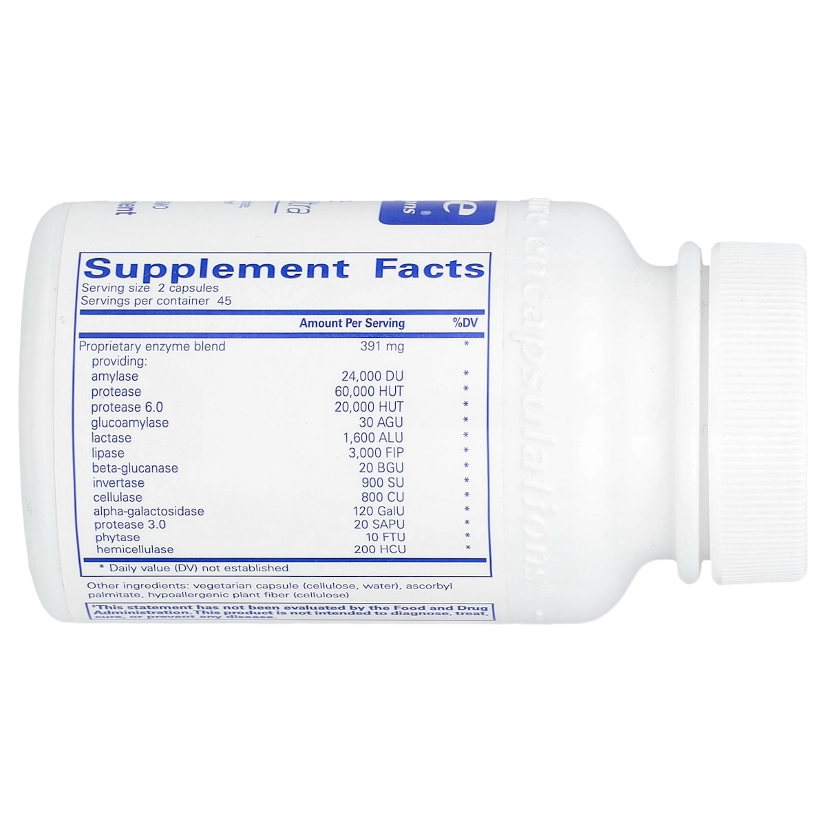 Supplement facts panel
