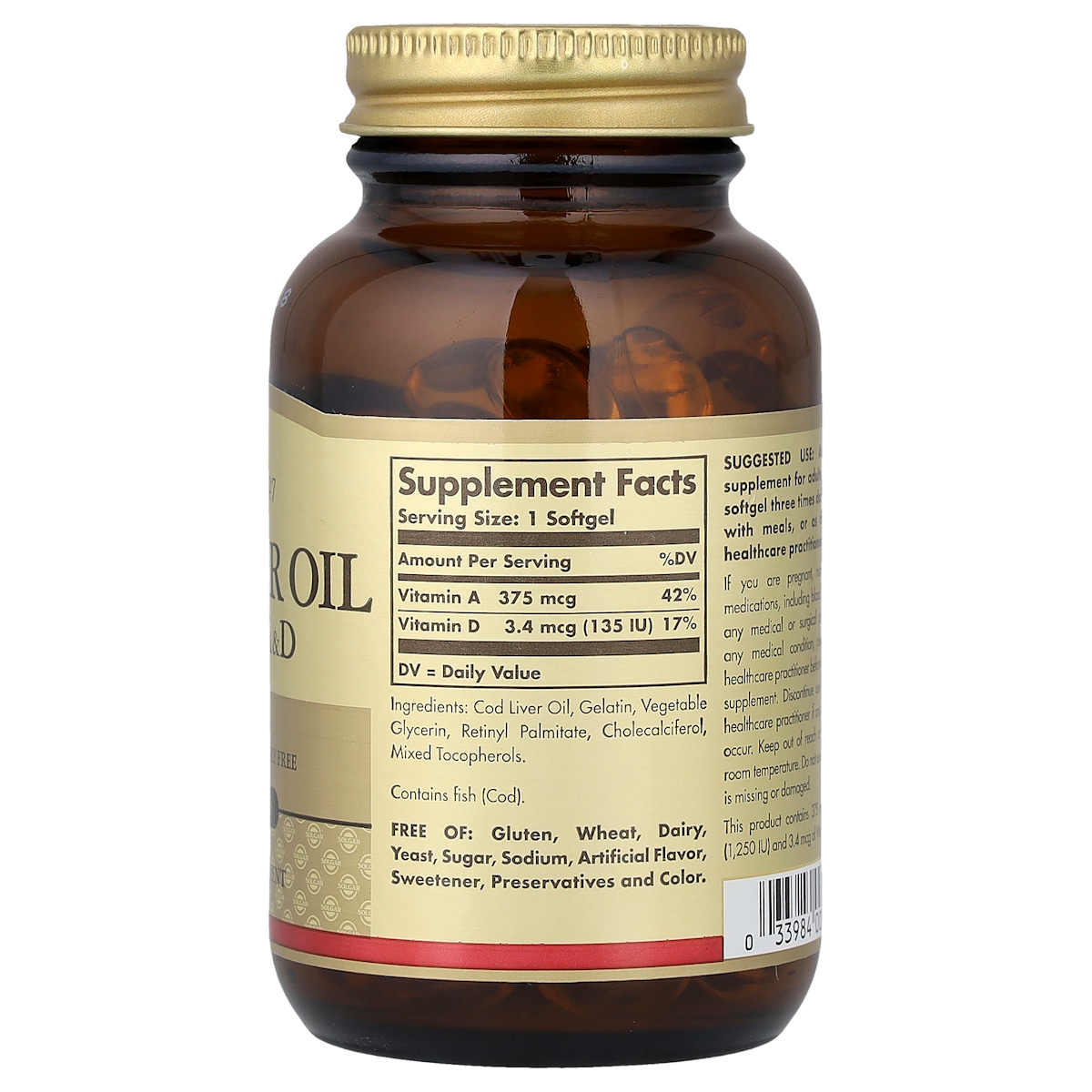 Supplement facts panel