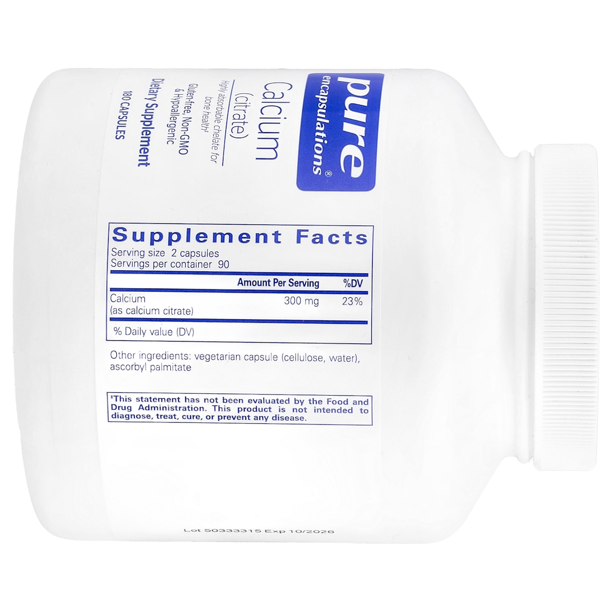 Supplement facts panel