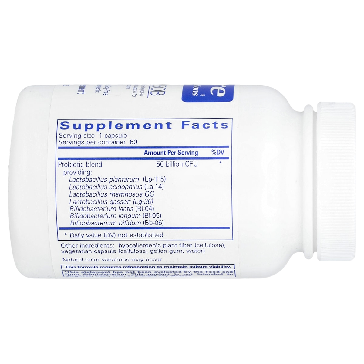 Supplement facts panel