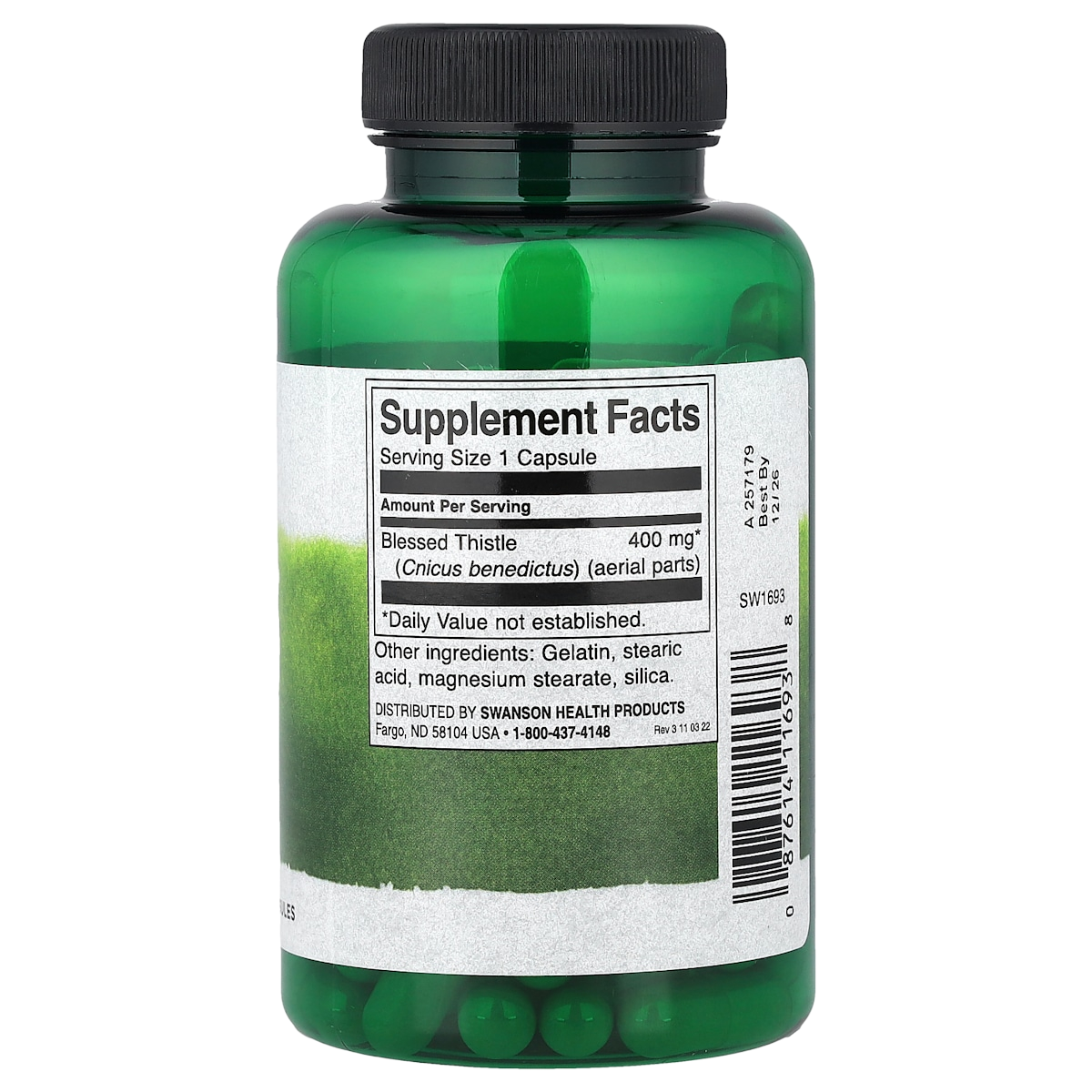 Supplement facts panel