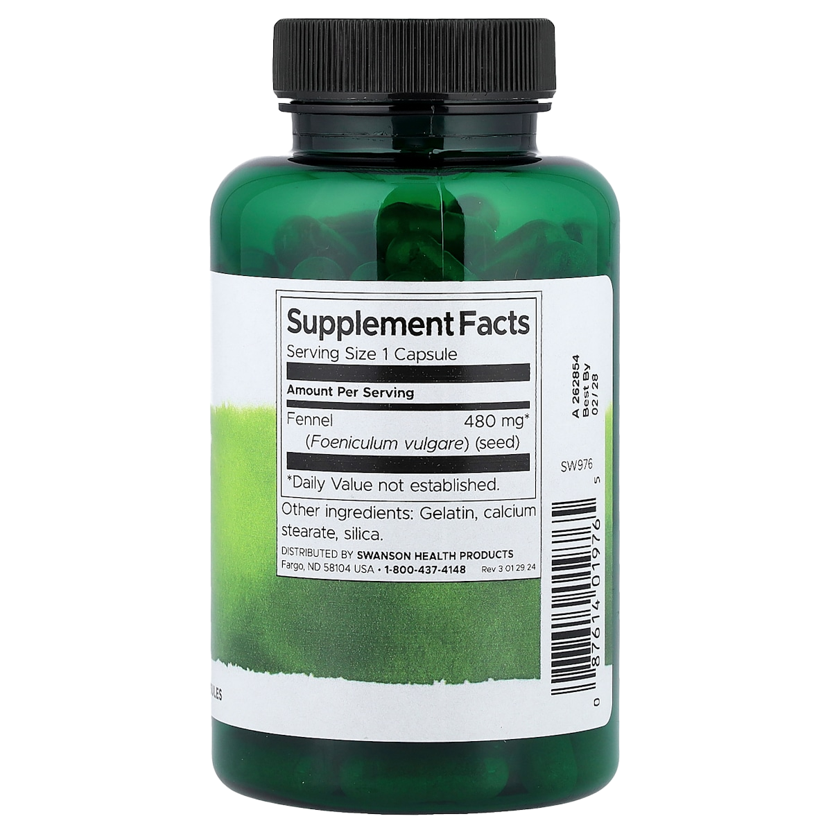 Supplement facts panel