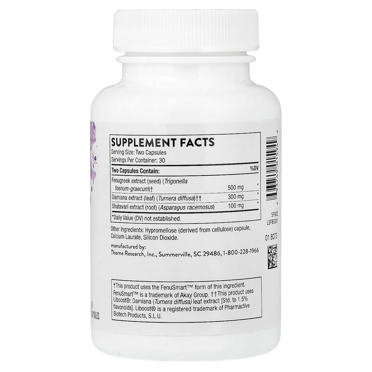 Supplement facts panel