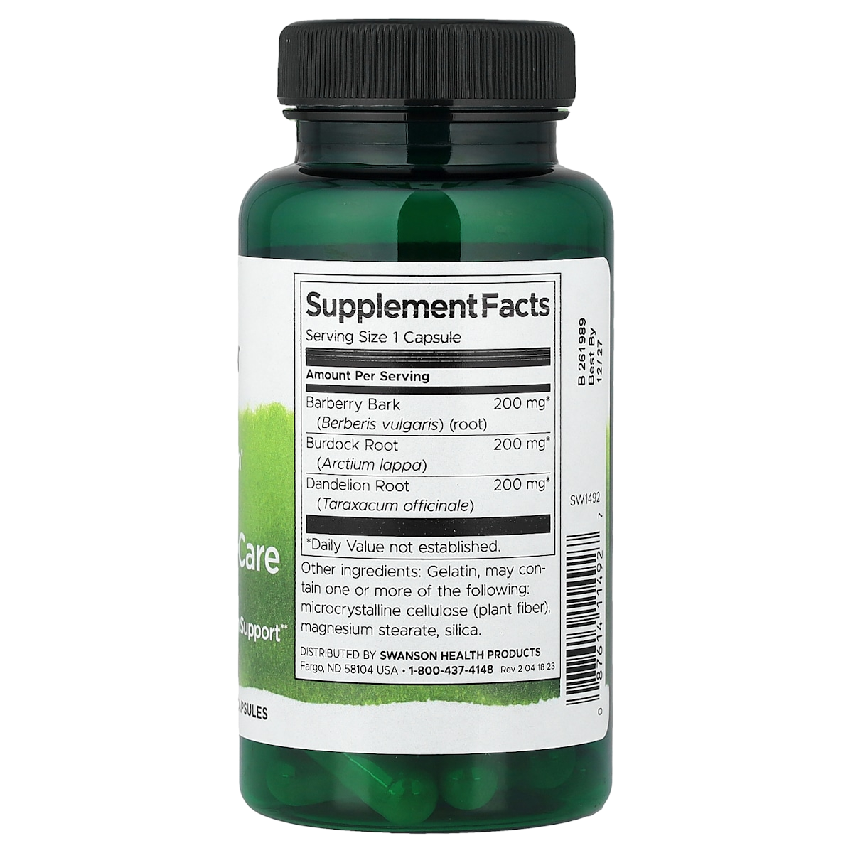Supplement facts panel