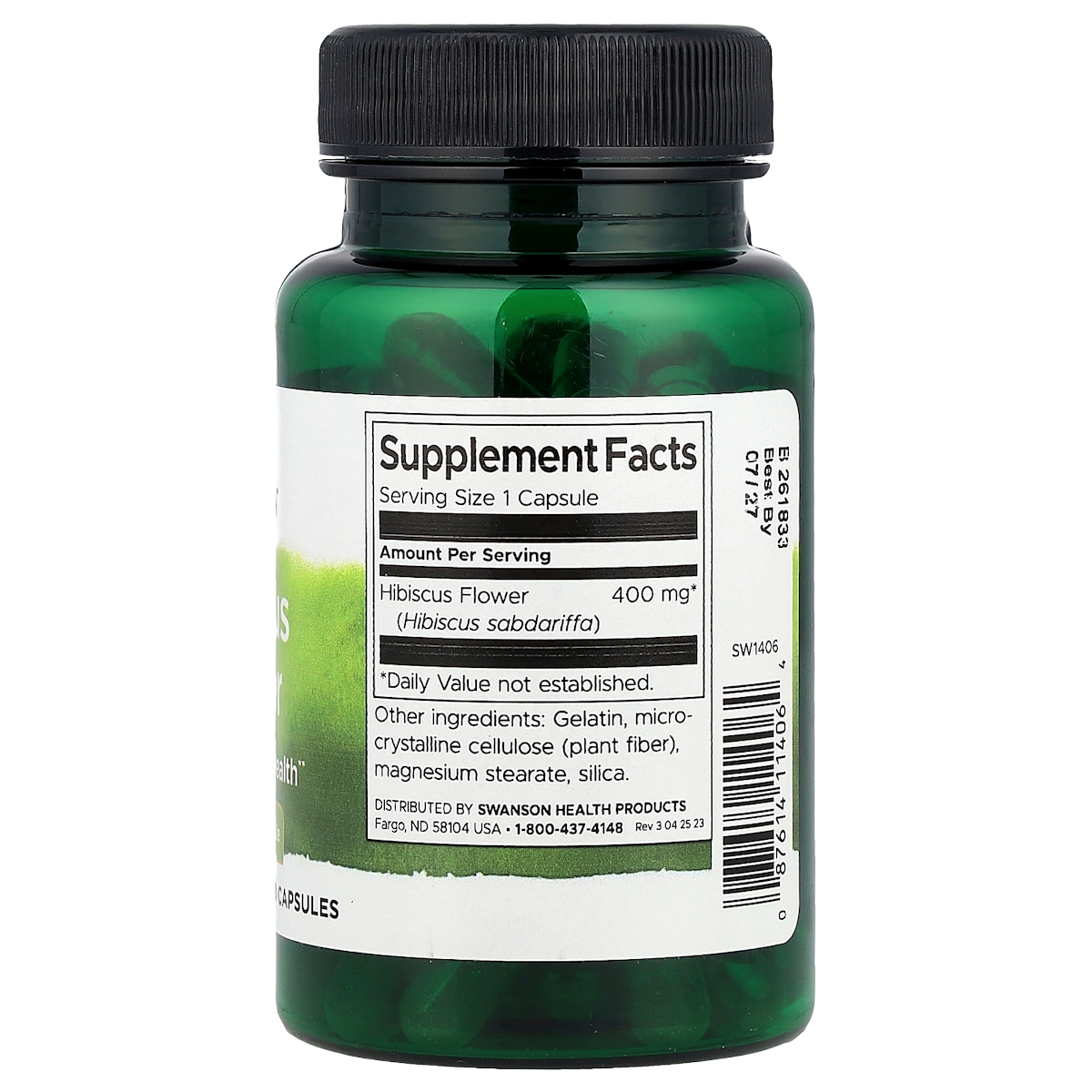 Supplement facts panel
