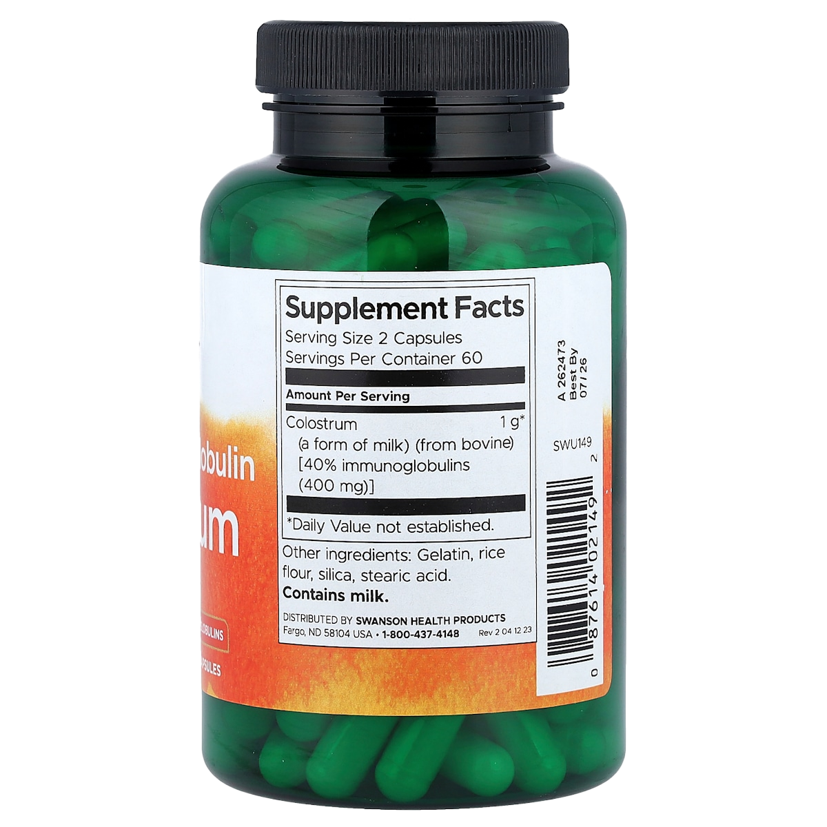 Supplement facts panel