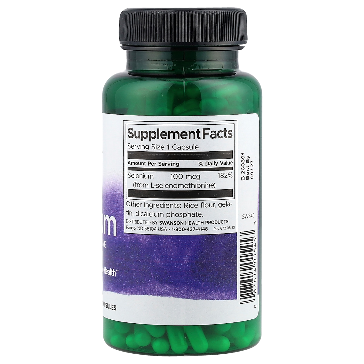 Supplement facts panel