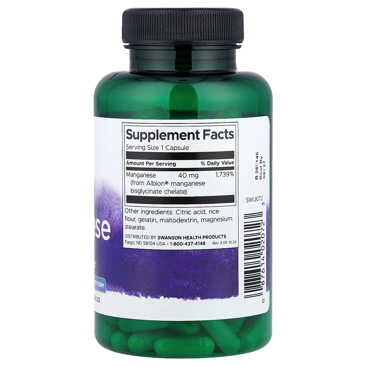 Supplement facts panel