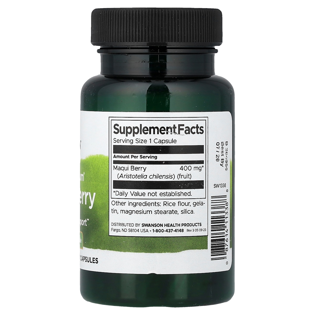Supplement facts panel