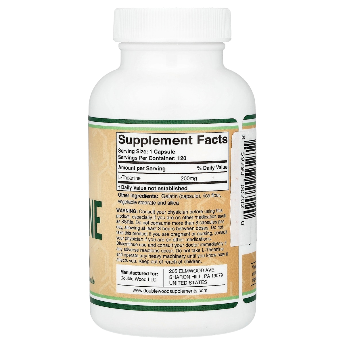 Supplement facts panel