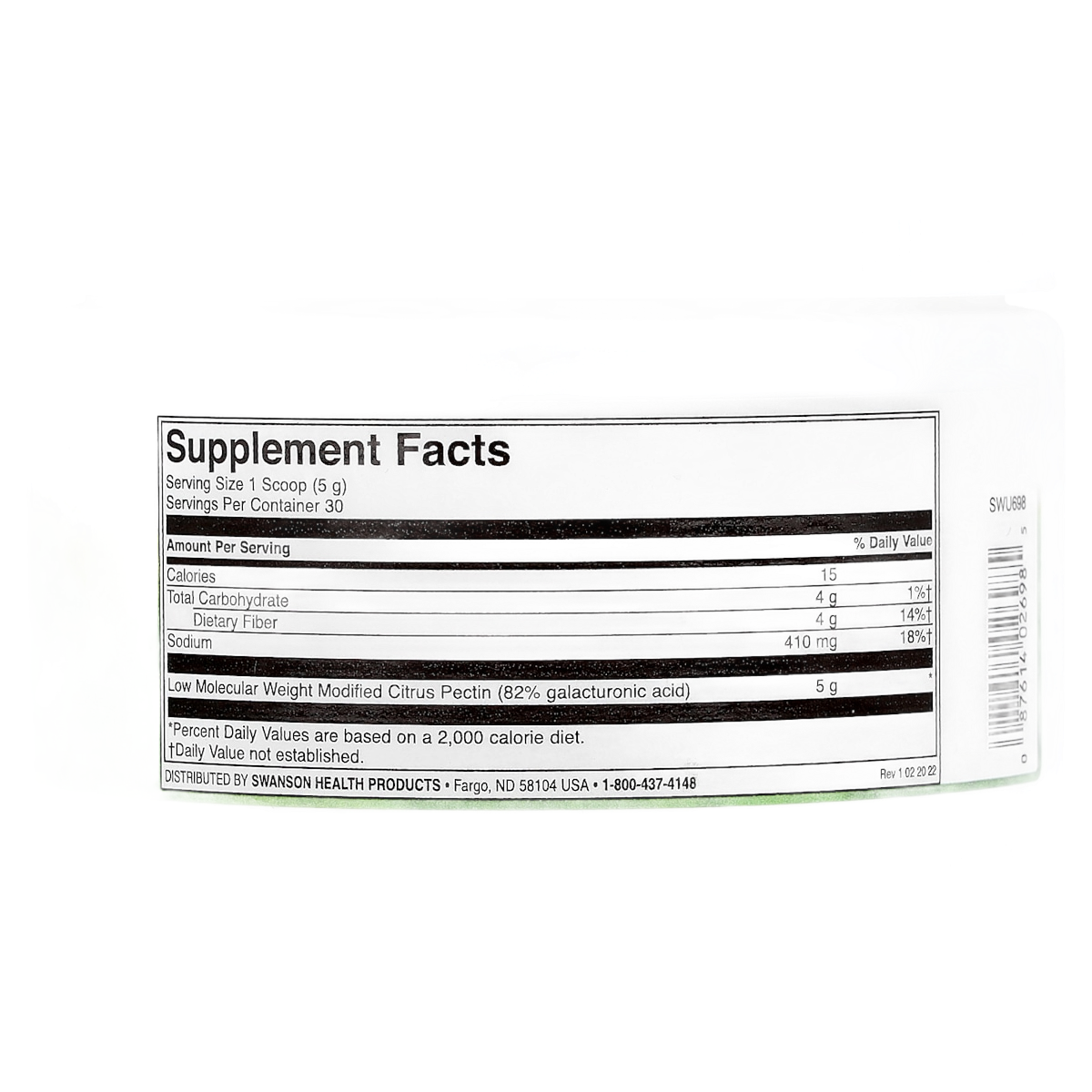 Supplement facts panel
