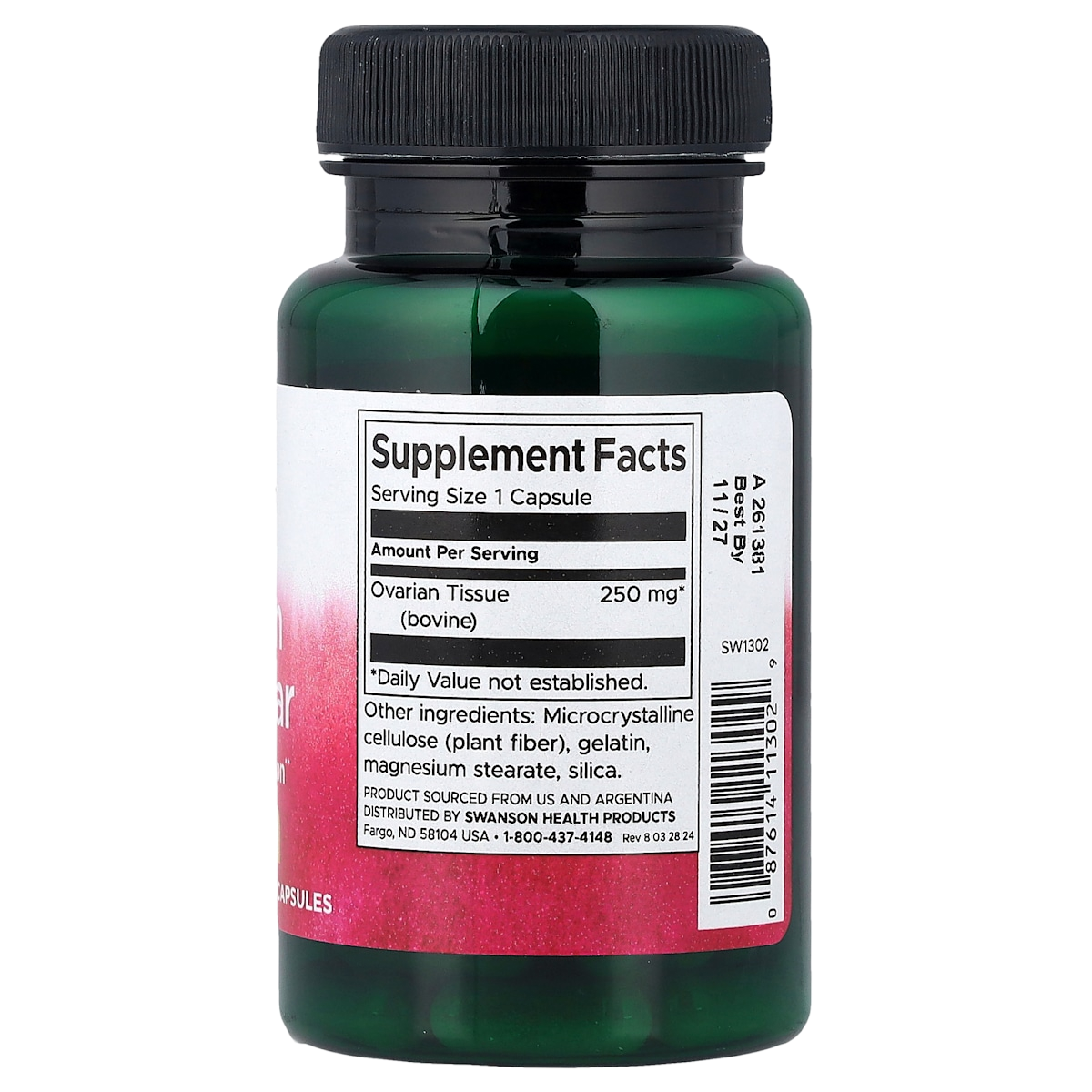 Supplement facts panel