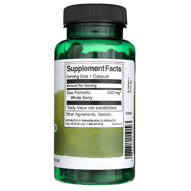 Swanson Saw Palmetto, 540mg, 100 Capsules