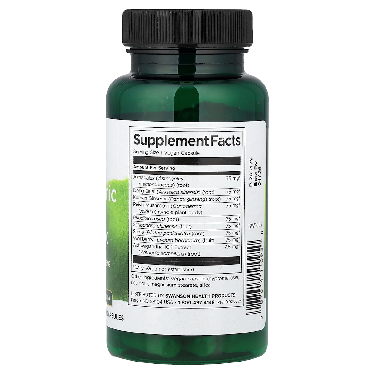 Supplement facts panel